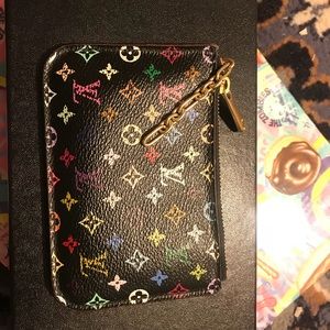 💯authentic multicolor zipper card case